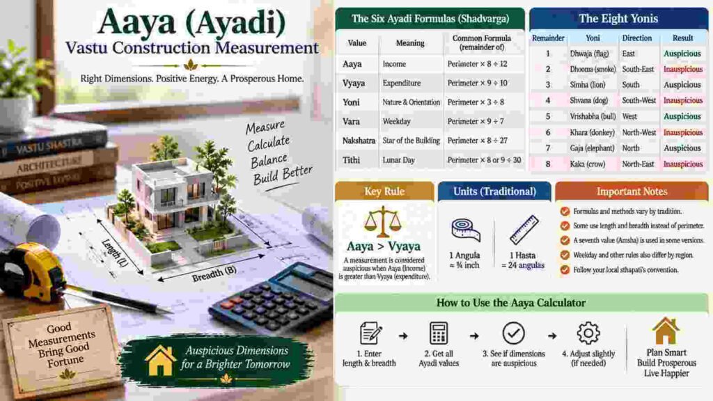 Aaya Vastu construction measurement