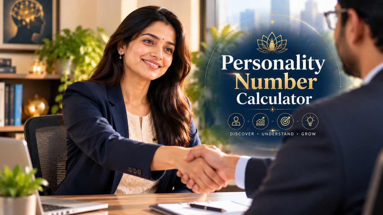 A young Indian woman shaking hands confidently at the start of an interview